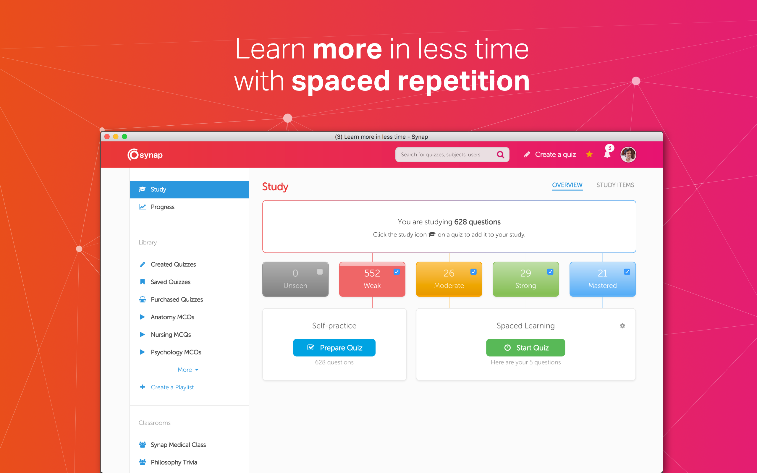 Learn more in less time with Spaced Repetition
